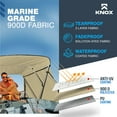 thumbnail image 7 of Knox T40E-E4 54-60 in. Universal 4 Bow Bimini Top Replacement Canvas & Detachable Sidewalls with Storage Boot, Sand, 7 of 7