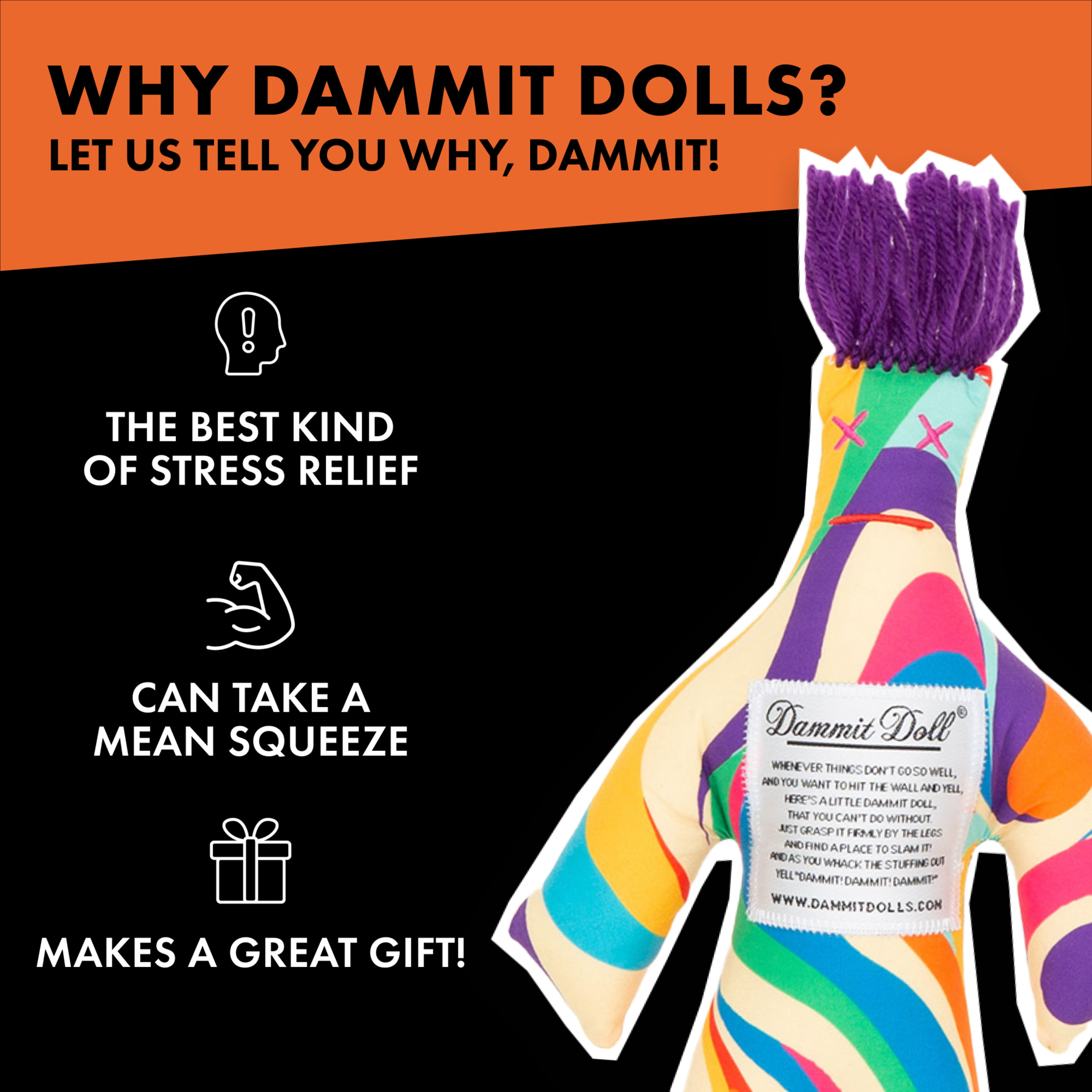 Dammit Doll - The Fantastic Foursome- Set of Four Random Stress Relief -  Gag Gift