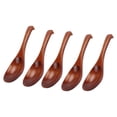 thumbnail image 3 of Cucharas de madera naturales, seguras, cómodas, ligeras, delicadas y resistentes, para mezclar, 5 uds., 3 of 5