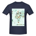 thumbnail image 4 of Bingfone World Travel Map Men'S Loose Fit Short-Sleeve Pocket T-Shirt, 4 of 7