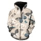 thumbnail image 1 of Sudadera con capucha y cremallera para hombre, con estampado 3D de mariposas y dibujos animados de otoño, estilo Harajuku, estilo hip hop, chándal, 1 of 6