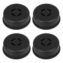 OUNONA Set of 4 Low Profile Silent Swivel Casters Embedded Wheels for Office Chairs, Furniture, Small Cabinets Plastic Casters