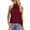Red Wine, variant on Luxtrada Women's Sleeveless Tie Halter Neck Summer Tops Loose Casual Tank Top Blouse Shirts (Black,S)