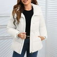 thumbnail image 2 of PFRNLF Womens Puffer Jacket Winter Full Zip Hooded Warm Jacket Thicken Quilted Winter Coats, 2 of 7