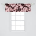 thumbnail image 2 of Floral Window Valance, Romantic Bloom Vintage Digital Painting Roses and Leaves Soft Warm Tones, Curtain Valance for Kitchen Bedroom with Rod Pocket, 54" X 18", Dark Maroon Pale Pink, by Ambesonne, 2 of 2