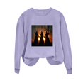 thumbnail image 5 of Jsaierl Halloween Sweatshirts for Women Cute Witch Graphic Pullovers Vintage Classic Crewneck Long Sleeve Sweater Tops Halloween Party Supplies, Sizes S-2XL, 5 of 7