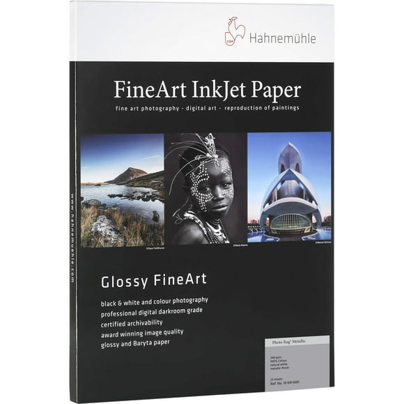 Hahnemuhle Photo Rag Metallic 340gsm | 17 x 22" - 25 Sheets