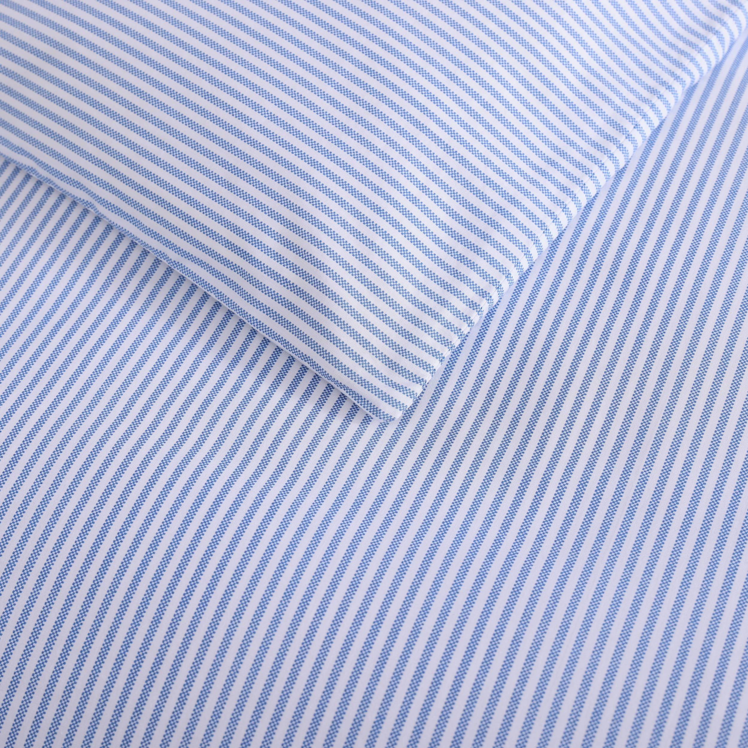 Poppy & Fritz Oxford Stripe White King Duvet Cover Set