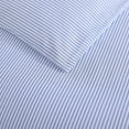 thumbnail image 5 of Poppy & Fritz Oxford Stripe White Twin Duvet Cover Set, 5 of 14