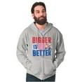 thumbnail image 5 of Funny Dubble Bubble Bigger is Bettter Zip Up Hoodie Men's Women's Brisco Brands S, 5 of 6