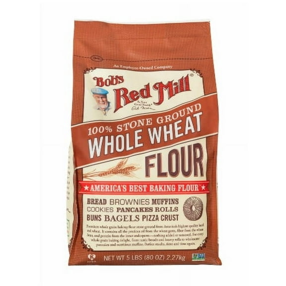 2X-Bob's Red Mill 100% Stone Ground Whole Wheat Flour - 5 lb