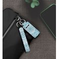 thumbnail image 6 of WIRESTER Lipstick Chapstick Holder Keychain Neoprene Lip Balm Holder Cover With Wristlet Keychain Lanyard for Women - Teal & White Mandala, 6 of 6