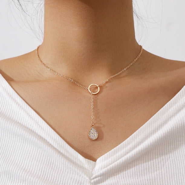 Collar de hoja hueca simple S personalizado, colgante de diamantes de imitación con cuentas redondas multicapa Wmkox8yi sjalhkljlk5619