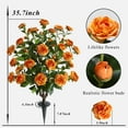 thumbnail image 3 of 36“ Orange Artificial Camellia Tree Plant(set Of 2), 3 of 6