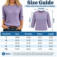 thumbnail image 6 of Women's 3/4 Sleeve Cable Knit Sweater,Crew Neck Lightweight Pullover Casual Soft Knitted Top for Fall Winter Daily Wear, 6 of 6