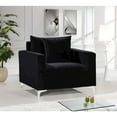 thumbnail image 6 of Meridian Furniture Naomi Velvet Accent Chair in Black, 6 of 7