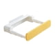 thumbnail image 5 of Estante de almacenamiento para lavabo, organizador retráctil con gancho, colgadores, ahorro de espacio, montado en la pared para baño e inodoro Amarillo, 5 of 9