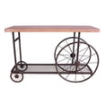 thumbnail image 3 of ACME Francie Rectangular Wooden Console Table with Shelf in Oak and Antique Gray, 3 of 9