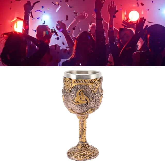 COPA VIKINGA NÓRDICA, COPA DE CERVEZA NÓRDICA DELECTIVA RESTENTE AL CALOR VINTAGE DE ACERO PARA Vino Tinto para Coccteles