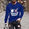thumbnail image 2 of Birdeem Fashionable Mens Printed Top with Long Sleeved Round Neck and Smiling Face Printed Top/Shirtx, 2 of 4