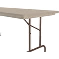 thumbnail image 2 of Correll Commercial Duty Plastic Top Folding Table. One-Piece Blow-Molded Plastic Top is Waterproof, Scratch, Stain, & Impact Resistant, 2 of 3