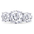 thumbnail image 2 of 2.80 Cts Three Round Cut Moissanite Ring , 18K White Gold Plated Ring , Engagement Ring,Anniversary Ring , Promise Ring, Gift for Women, 2 of 6