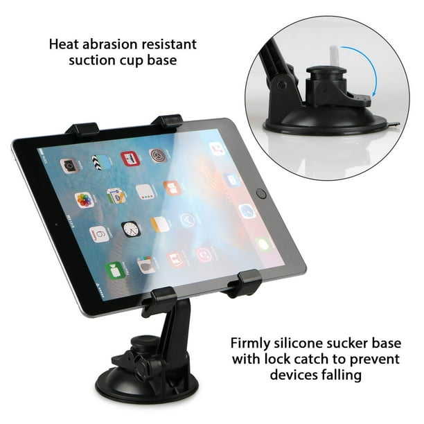 TSV Car Tablet Mount: 360° Rotating Universal Suction Cup for