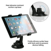 Car Tablet Mount, TSV Tablet Holder for Windshield Dashboard, 360 Rotating Universal Suction Cup Bracket Fit for iPhone, iPad Mini Air, Samsung Galaxy Tab