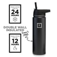 thumbnail image 3 of Botella de agua IRON °FLASK Camping & Hiking 650 ml Midnight Black, 3 of 7