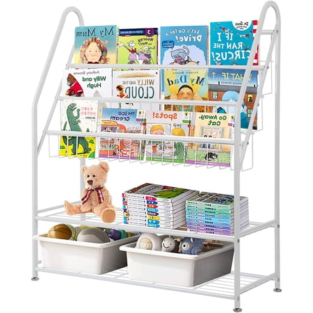 Kids Book Rack, 5 Tier Children Bookshelf for Kid Books Toys Storage ...