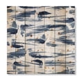 thumbnail image 3 of Designart 'Blue Abstract Aquatic Texture' Modern Print on Natural Pine Wood, 3 of 5