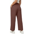 thumbnail image 6 of Hilenly Womens Cotton Palazzo Pants Drawstring Elastic Waist Casual Wide Leg Trousers Summer Beach Lounge Pants with Pockets, 6 of 7