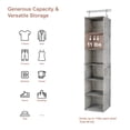 thumbnail image 4 of Better Homes & Gardens 6-Shelf Hanging Closet Organizer with Side Pockets in Gray, 4 of 12