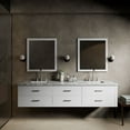 thumbnail image 2 of Tuckerton 84 in W x 22 in D White Double Bath Vanity and Carrara Marble Top, 2 of 10