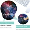 thumbnail image 3 of Mouse Pad with Wrist Support, Ergonomic Mouse Pad with Memory Foam Wrist Rest Cushion, Non-Slip Rubber Base Gaming Mice Pad for Home Office Computer Laptop, Starry Sky, 3 of 14