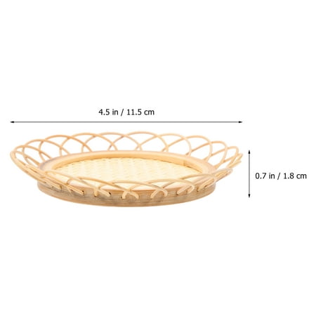 

2pcs Bamboo Hand-woven Coaster Household Heat Insulation Teacup Mat Bowl Mats