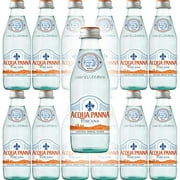 AcquaGeang Panna Toscana Spring Water, 8.8oz Glass Bottle (Pack of 12, Total of 105.6 Oz)
