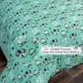 thumbnail image 5 of PiccoCasa Twin 3 Piece Kids Comforter Set, Monster Cartoon Pattern, Green, 5 of 6
