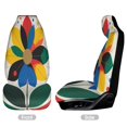 thumbnail image 2 of Abstract Floral Art Print Car Seat Covers Front Seats Universal Fit for Cars SUV Truck Auto Interior Accessories, 2 of 3
