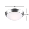 thumbnail image 3 of 360 Lighting Davis Modern Ceiling Light Flush Mount Fixture 11" Wide Brushed Nickel Frosted Glass Dome Shade for Bedroom Kitchen Living Room Hallway, 3 of 3