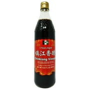 NPG Premium Authentic Chinkiang Vinegar 19.61 Fl Oz (580ml), 3 Years Aged Zhenjiang Black Rice Vinegar, Naturally Brewed Chinese Black Vinegar For Dumplings, Xiao Long Bao, Sushi, Salad, Marinade
