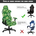 thumbnail image 6 of SCRAWLGOD St. Patrick's Day Four Leaf Clover Beige Green 4 Pieces Gaming Chair Covers Slipcovers Non-Slip Gamer Chair Cover Washable Stretch Rotating Armchair Covers with Armrest Covers, 6 of 7