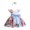 White, variant on Toddler Girls Dresses Fly Sleeve Round Neck Flower Printing Dress With Bow Belt Spring And Summer Kids Girl Formal Wedding Party Pageant Ball Gowns Princess Dresses๏ผ3 -4 Years