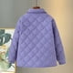 thumbnail image 5 of Parkas de manga larga para mujer, chaquetas acolchadas cálidas para mujer, chaqueta acolchada lisa de manga larga con estampado floral, abrigos con bolsillos, blusa para mujer, 5 of 9