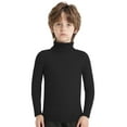 thumbnail image 1 of Moggemol Chandail d'Hiver Chaud pour Petits Garçons Col Roulé Ajusté chandail Long Noir 140, 1 of 5