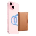 thumbnail image 5 of Detachable Wallet Card Case For iPhone 15 Wallet Case Credit Card Holder, Premium Leather Kickstand Flip Hidden Magnetic Clasp Durable Shockproof Protective For iPhone 15, Khaki, 5 of 11