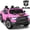 Pink, variant on RAM 24V Ride on Cars for Tow Kids, RAM 1500 RHO 2 Seat Battery Powered Ride on Toys with Remote Control, 4 Wheels Suspension Trunk, LED Light, MP3 Player, Electric Car for Kids Boy Girl Gift, Black