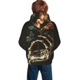 thumbnail image 3 of Bingfone Skeleton Hand Rose Butterfly Pattern Youth Classic Hoodies Soft Hooded Pullover Sweatshirts for Girls and Boys, 3 of 6
