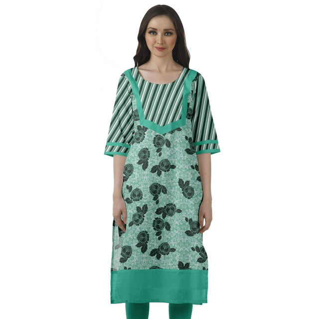 Moomaya Kurti Droite de Designer pour Femmes Tunique Indienne Imprimée Haut Long Kurta