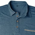 thumbnail image 6 of Kakii Men's Short Sleeve Polo Shirts Casual Summer Classic Collared Golf Shirt with Pocket, 6 of 6